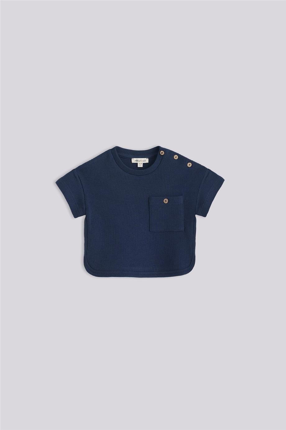 Gb Baby Basic Erkek Bebek Lacivert Şort Ve Tshirt Takımı