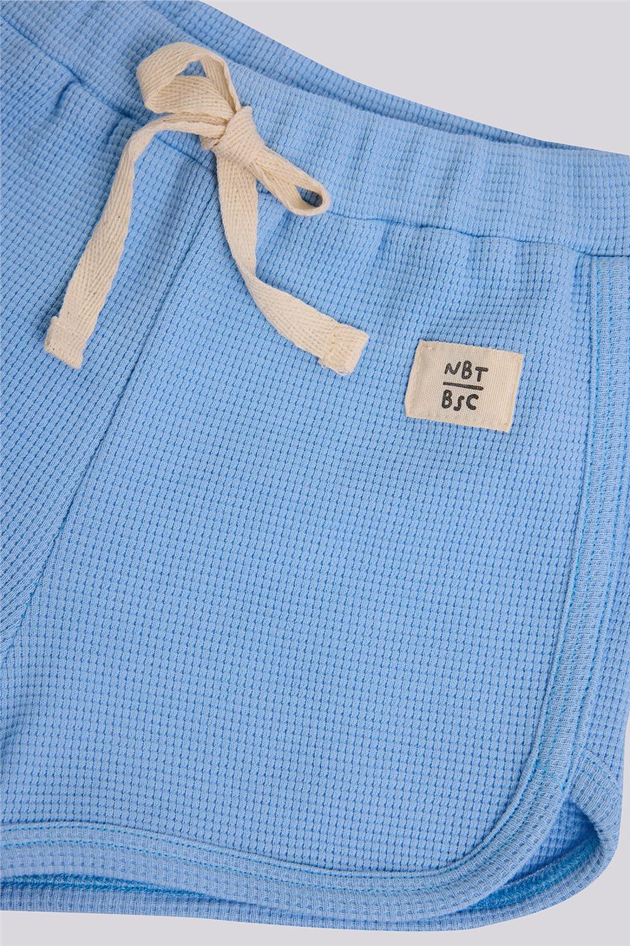 Gb Baby Basic Erkek Bebek Mavi Şort Ve Tshirt Takımı