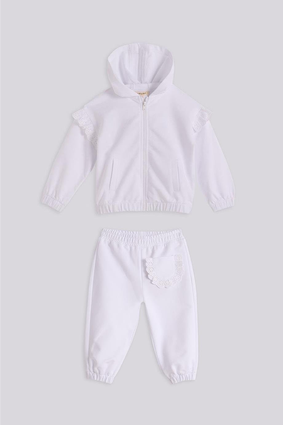 Gb Baby Basic Kız Bebek Beyaz Eşofman Takımı