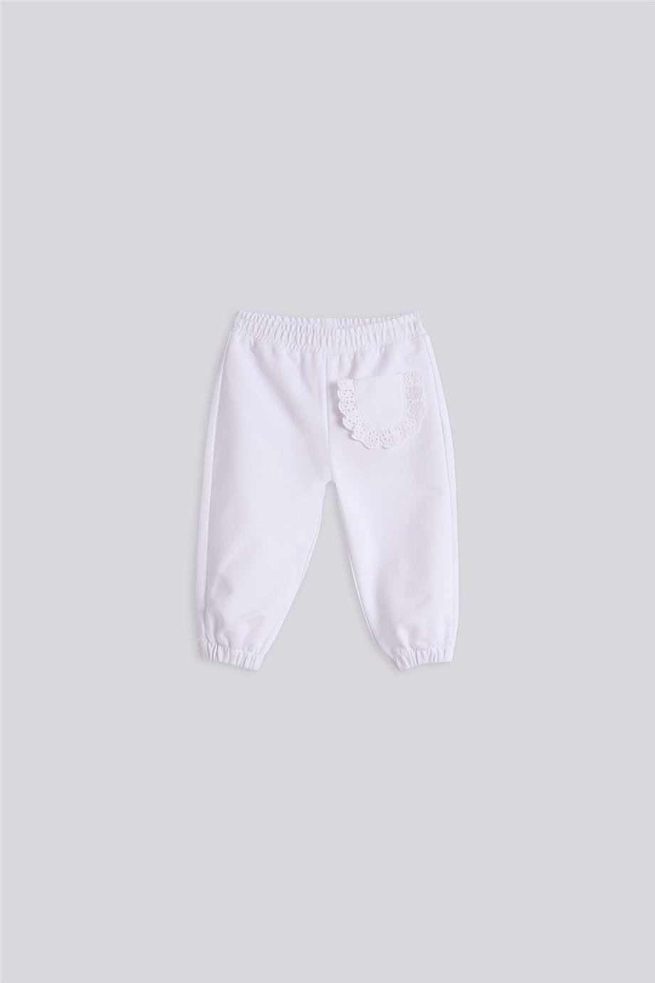 Gb Baby Basic Kız Bebek Beyaz Eşofman Takımı