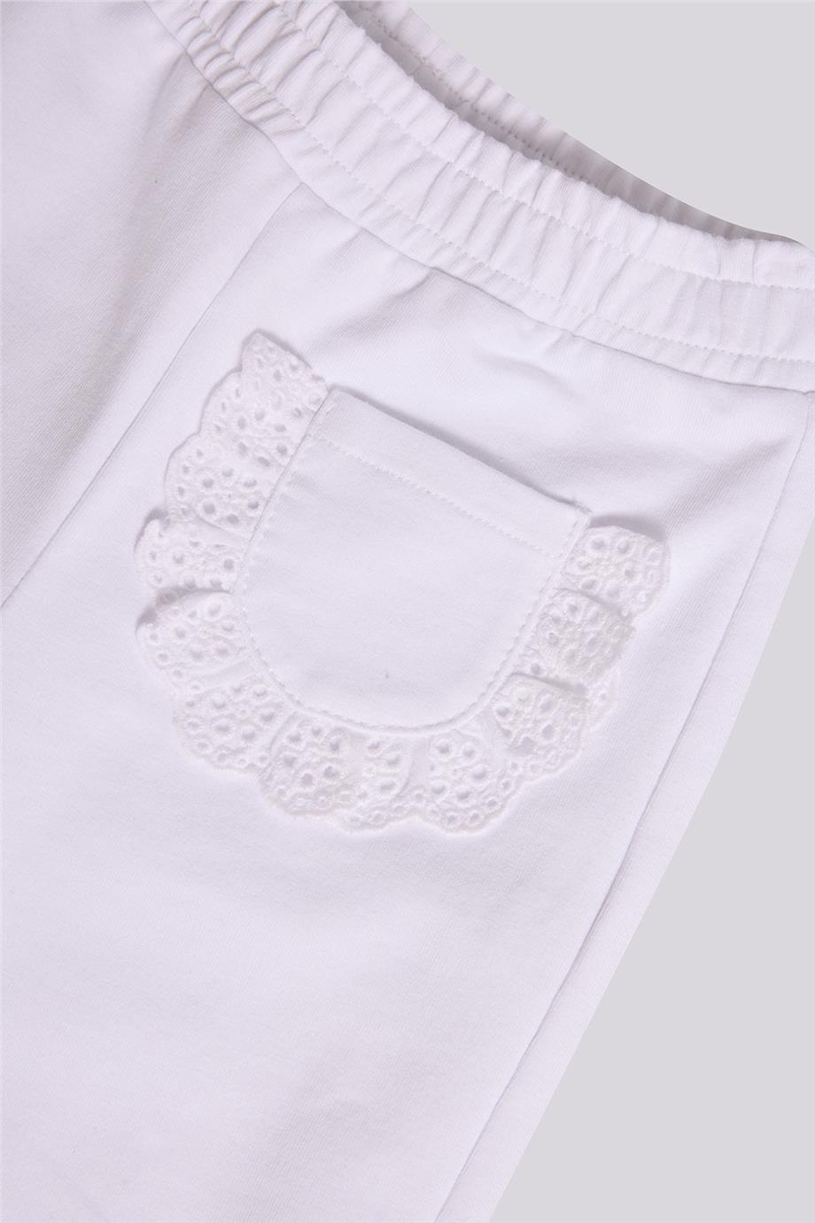 Gb Baby Basic Kız Bebek Beyaz Eşofman Takımı