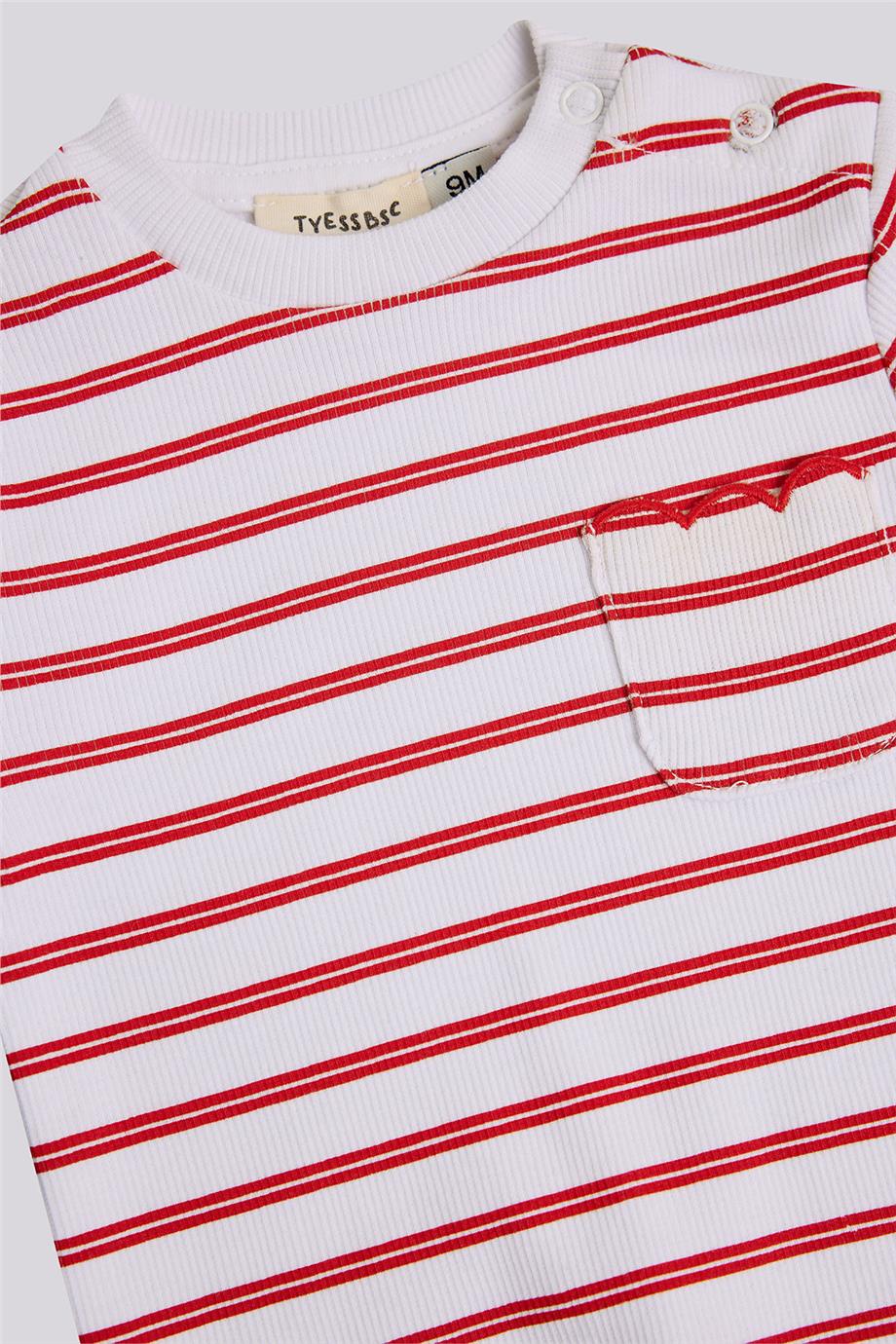 Gb Baby Basic Kız Bebek Çizgili Tshirt