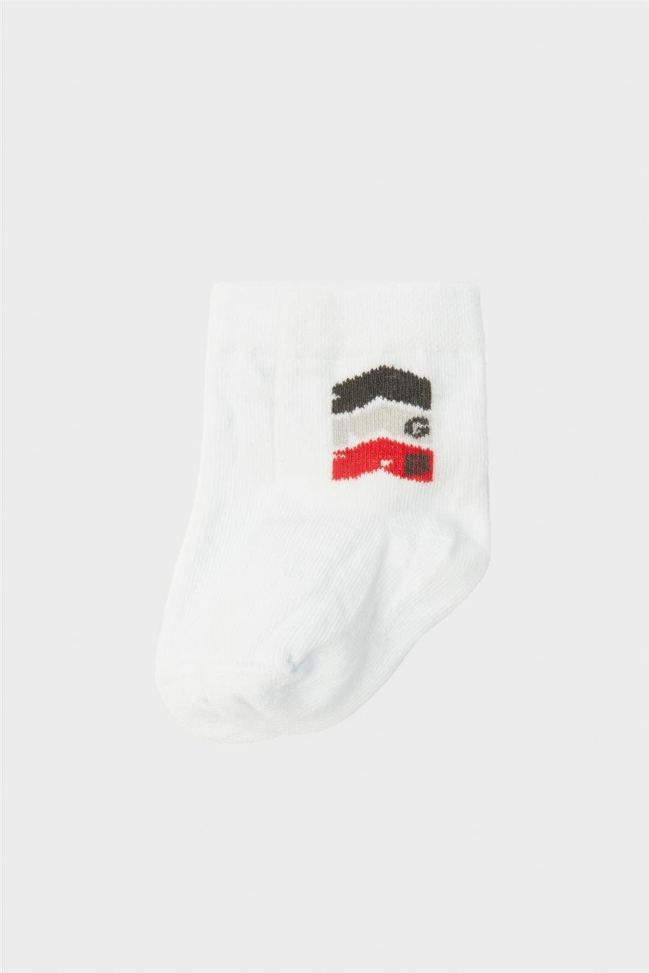 GB Baby Erkek Bebek Beyaz Çorap