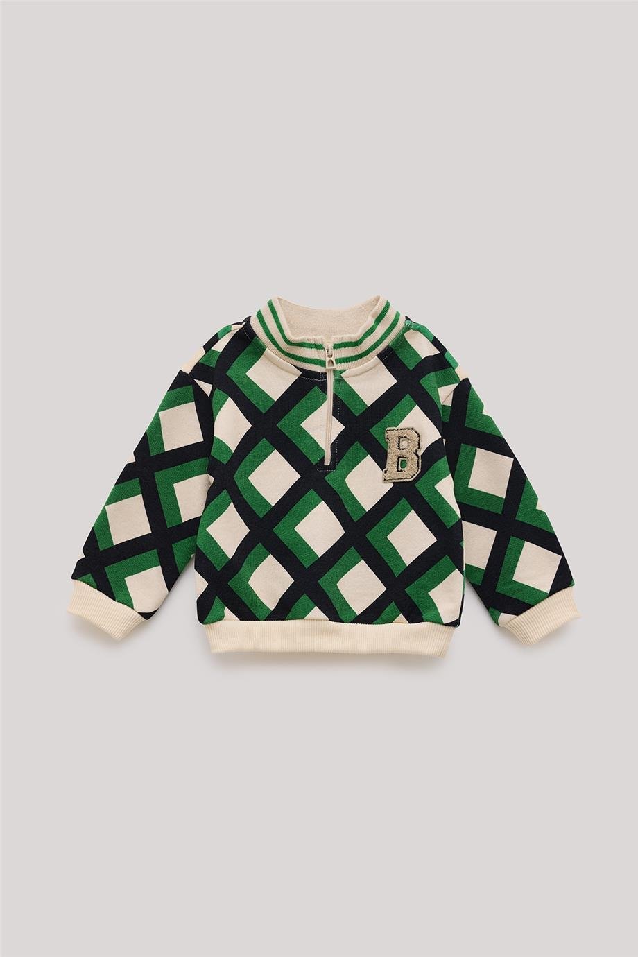 GB Baby Erkek Bebek Desenli Sweatshirt