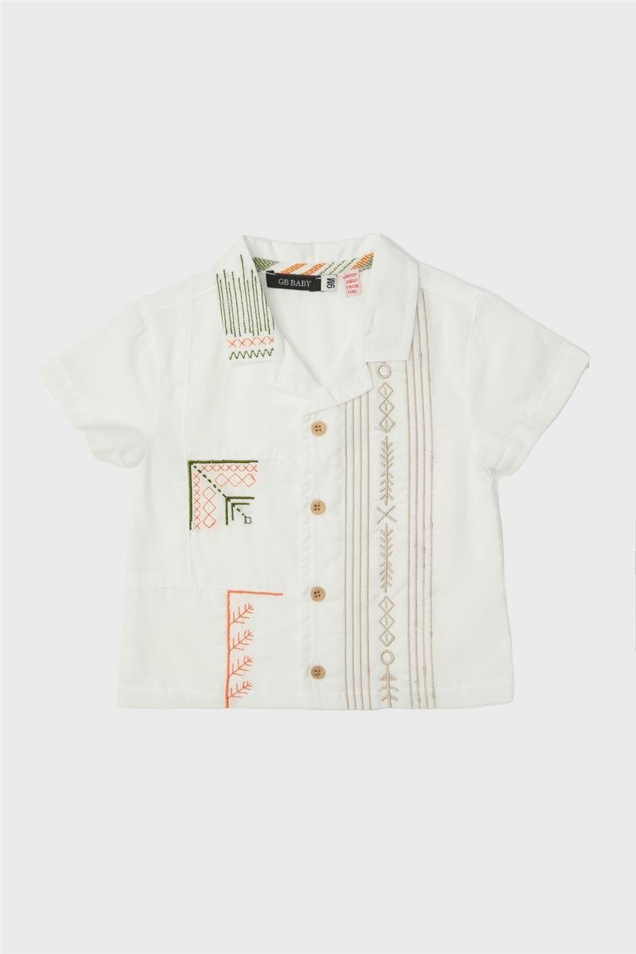 GB Baby Erkek Bebek Ekru Gömlek