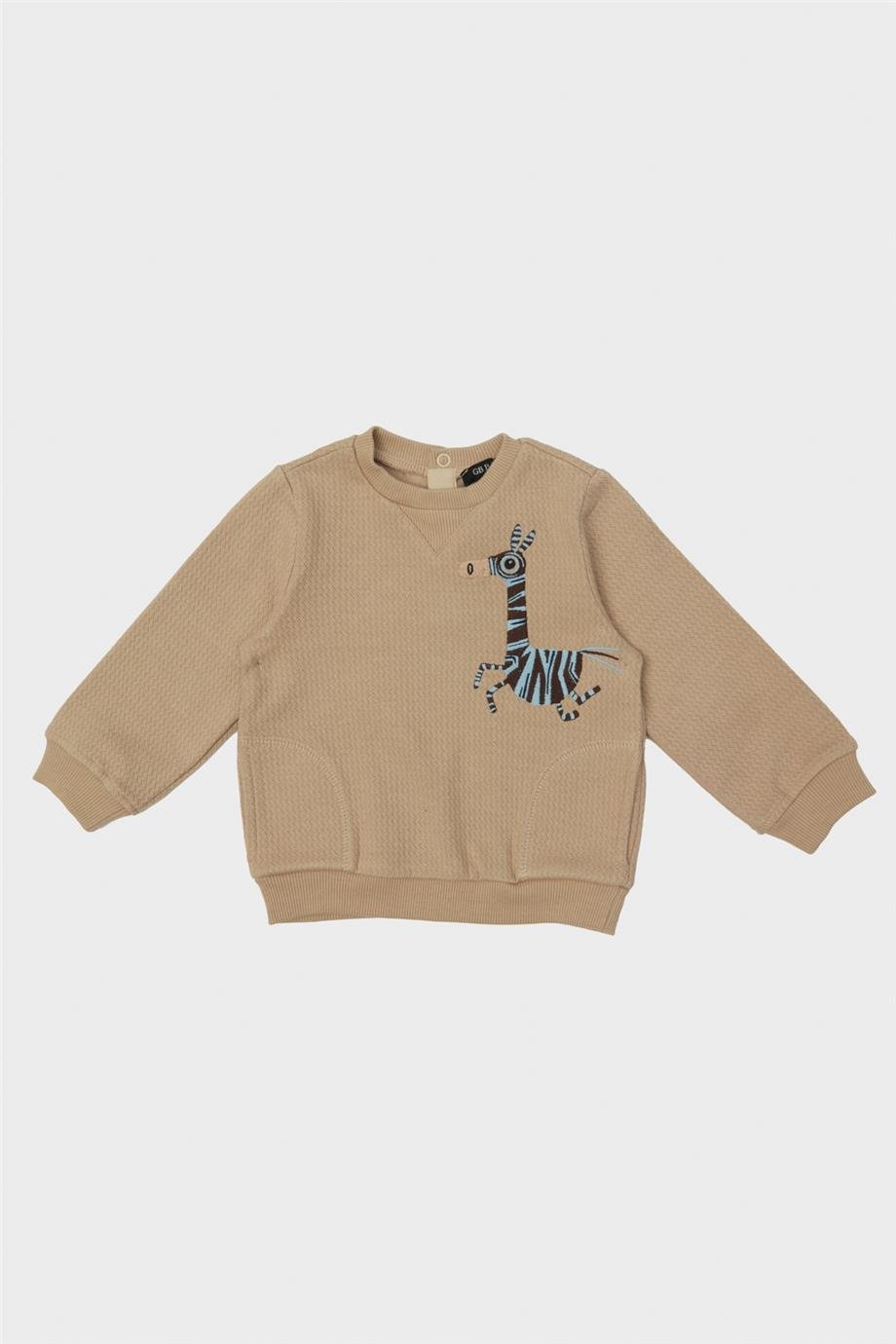 GB Baby Erkek Bebek Kahve Sweatshirt