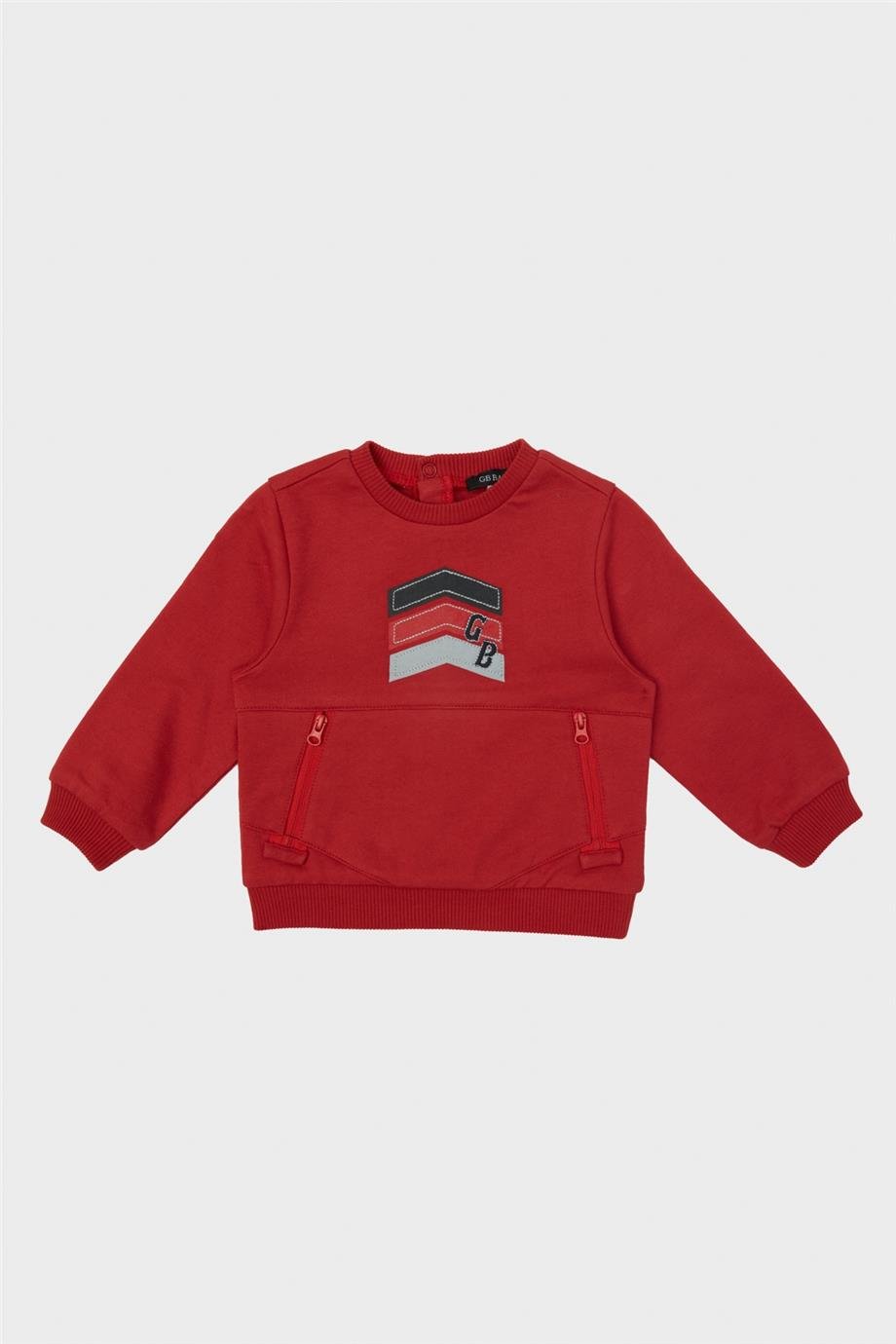 GB Baby Erkek Bebek Kırmızı Sweatshirt
