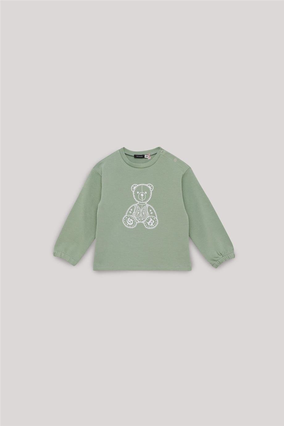 GB Baby Erkek Bebek Yeşil Sweatshirt