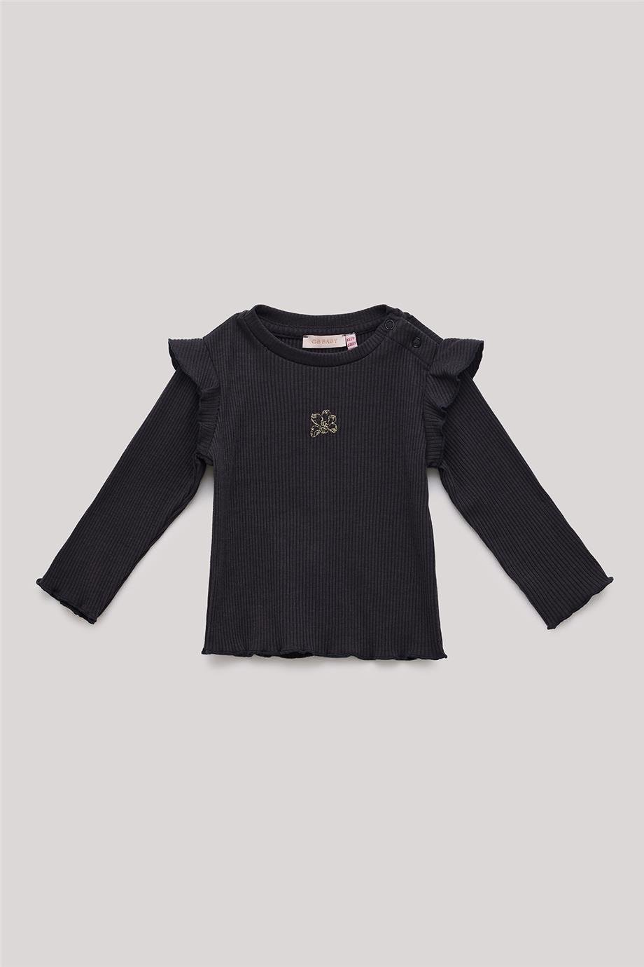 GB Baby Kız Bebek Antrasit T-Shirt