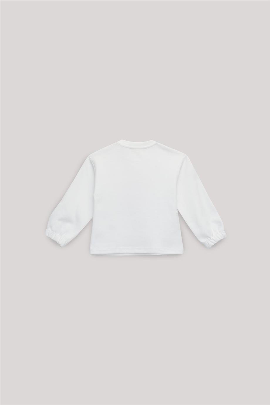 GB Baby Kız Bebek Beyaz Sweatshirt
