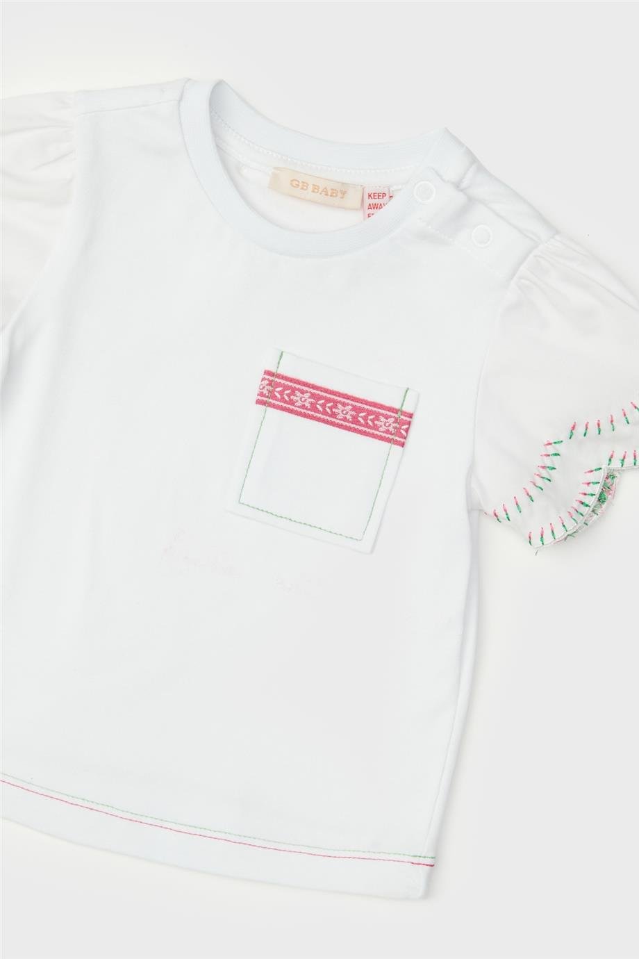 GB Baby Kız Bebek Beyaz T-Shirt