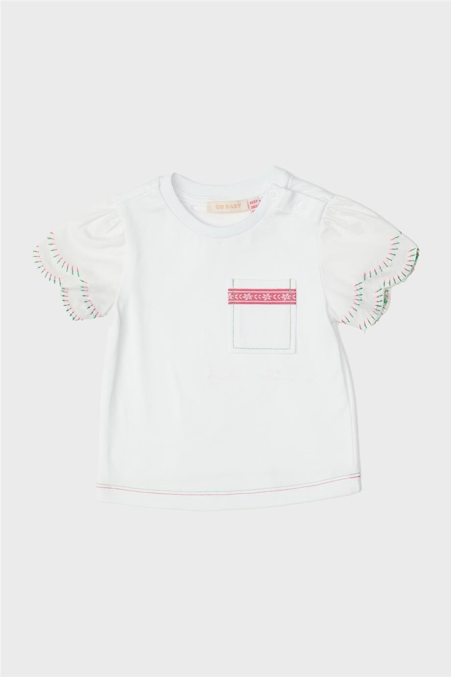 GB Baby Kız Bebek Beyaz T-Shirt