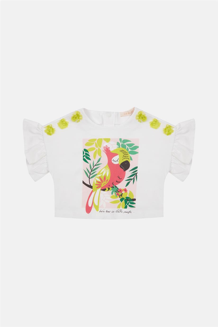 GB Baby Kız Bebek Beyaz Tshirt