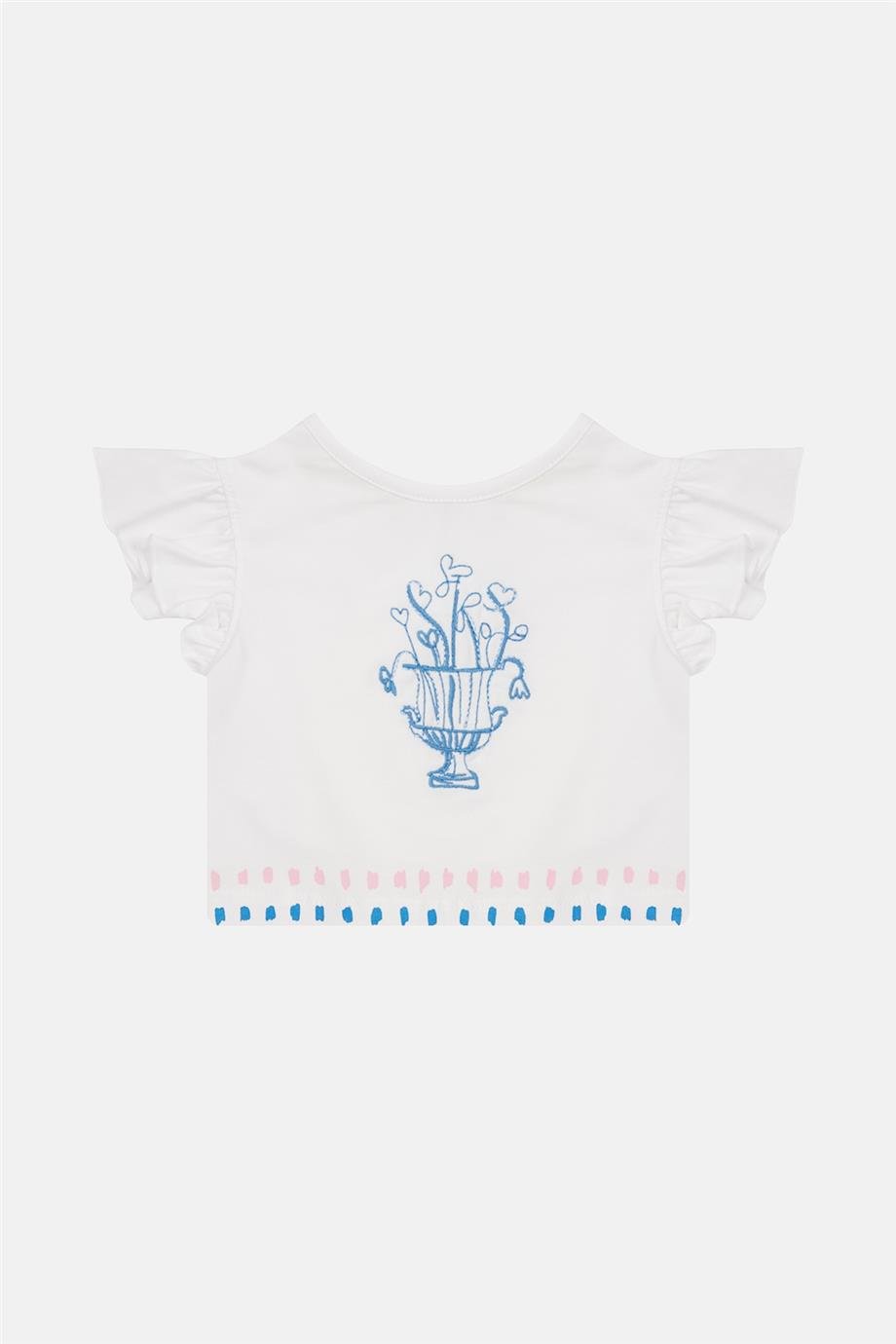 GB Baby Kız Bebek Beyaz Tshirt