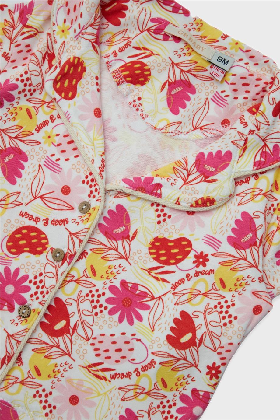 GB Baby Kız Bebek Desenli Pijama Takım