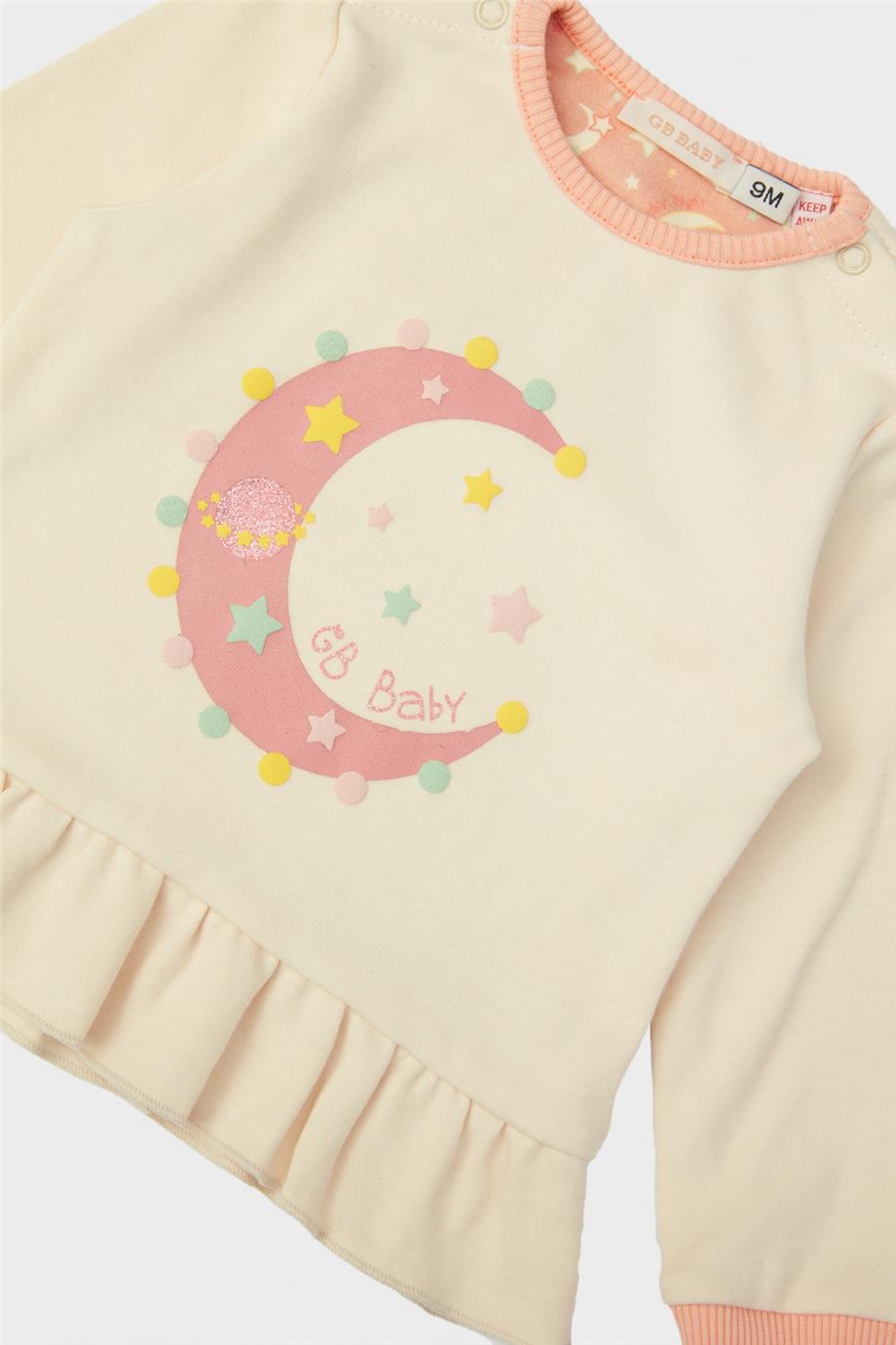 GB Baby Kız Bebek Desenli Pijama Takımı