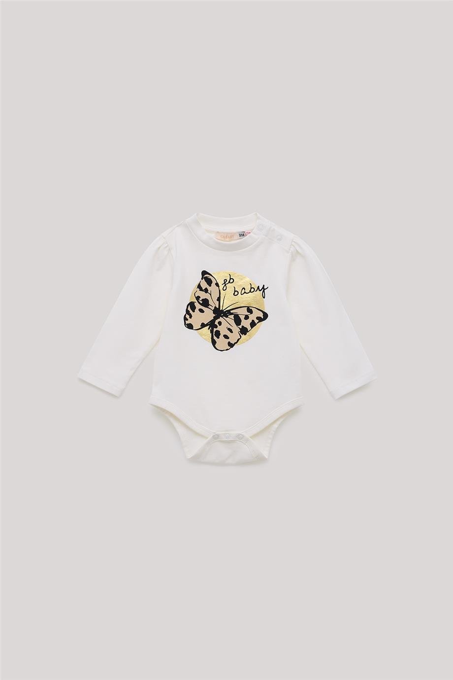 GB Baby Kız Bebek Ekru Body