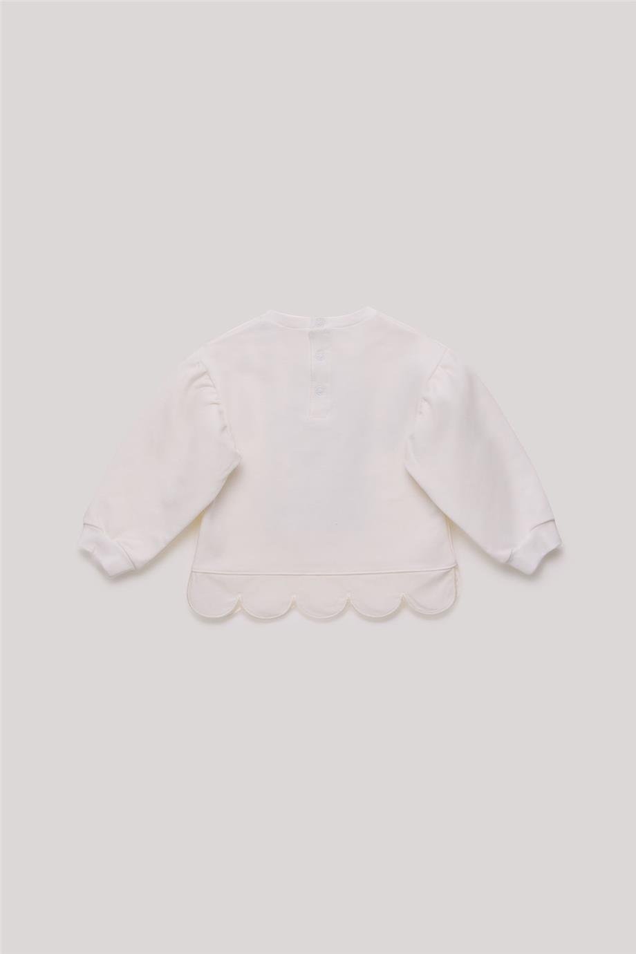 GB Baby Kız Bebek Ekru Sweatshirt