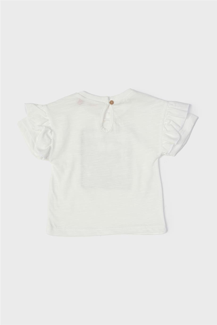 GB Baby Kız Bebek Ekru T-Shirt
