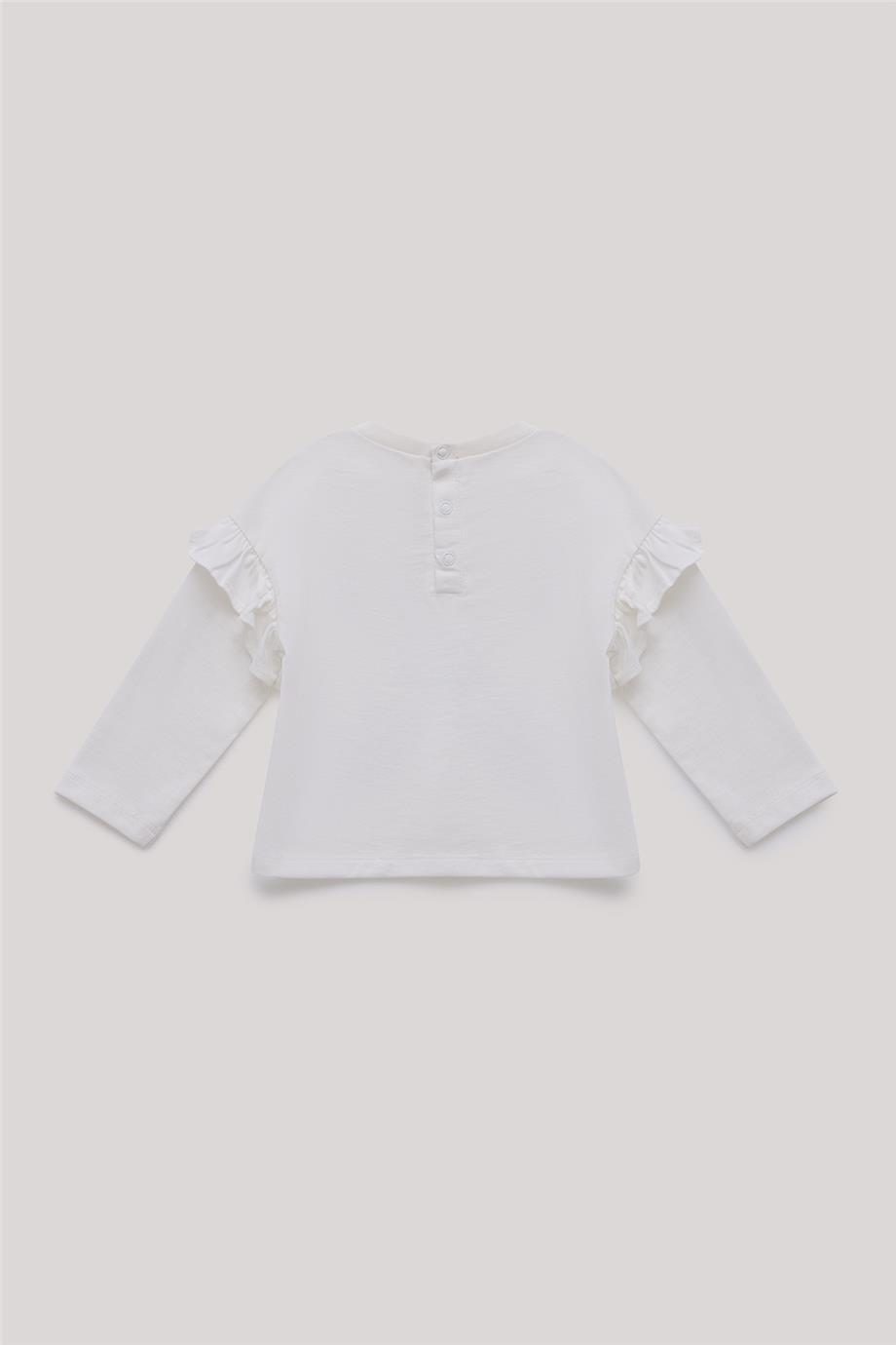 GB Baby Kız Bebek Ekru T-Shirt