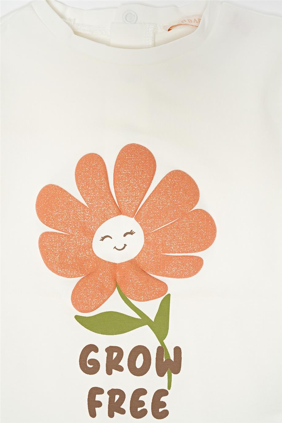 GB Baby Kız Bebek Ekru T-Shirt