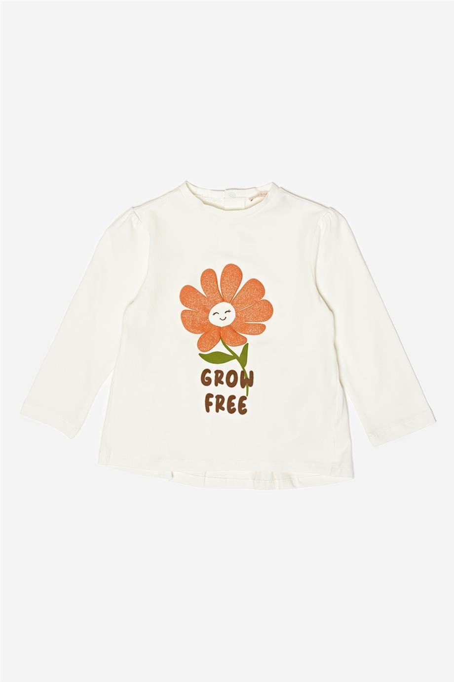 GB Baby Kız Bebek Ekru T-Shirt