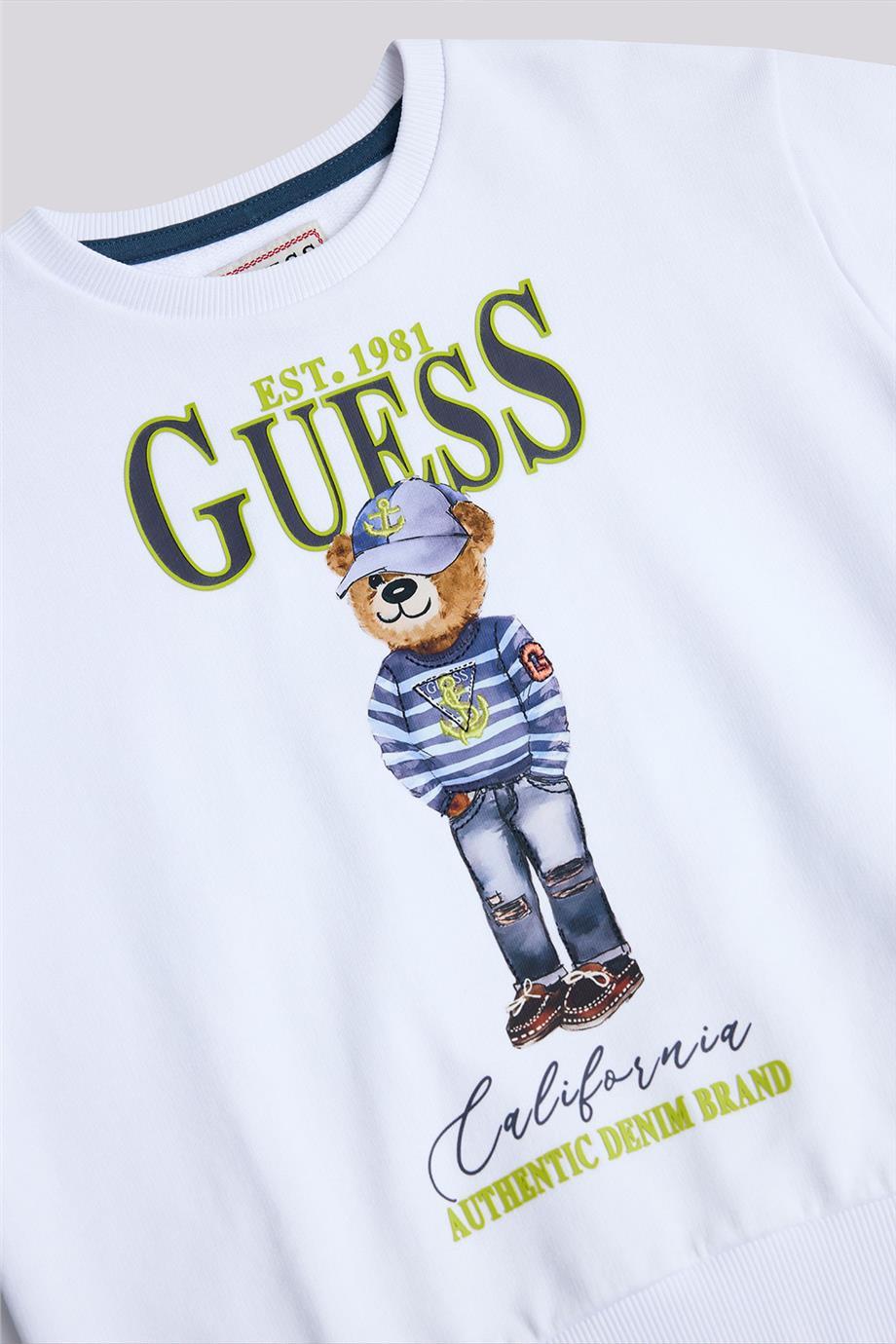 Guess Erkek Çocuk Beyaz Sweatshirt
