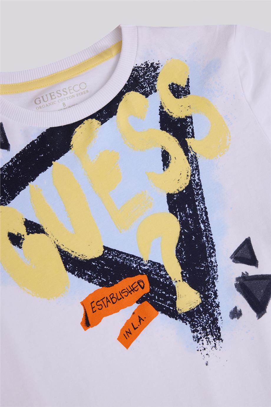 Guess Erkek Çocuk Beyaz Tshirt