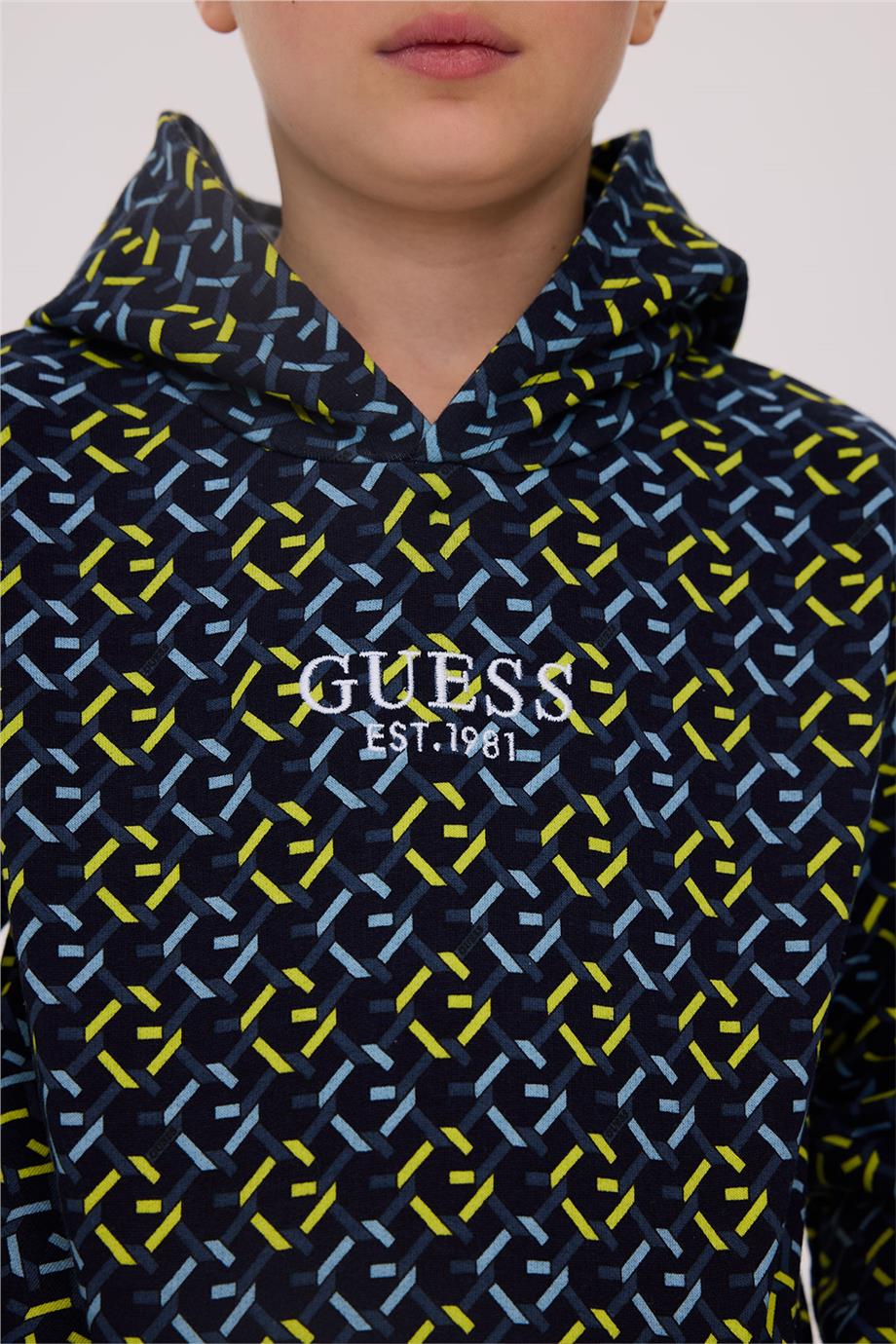 Guess Erkek Çocuk Desenli Sweatshirt