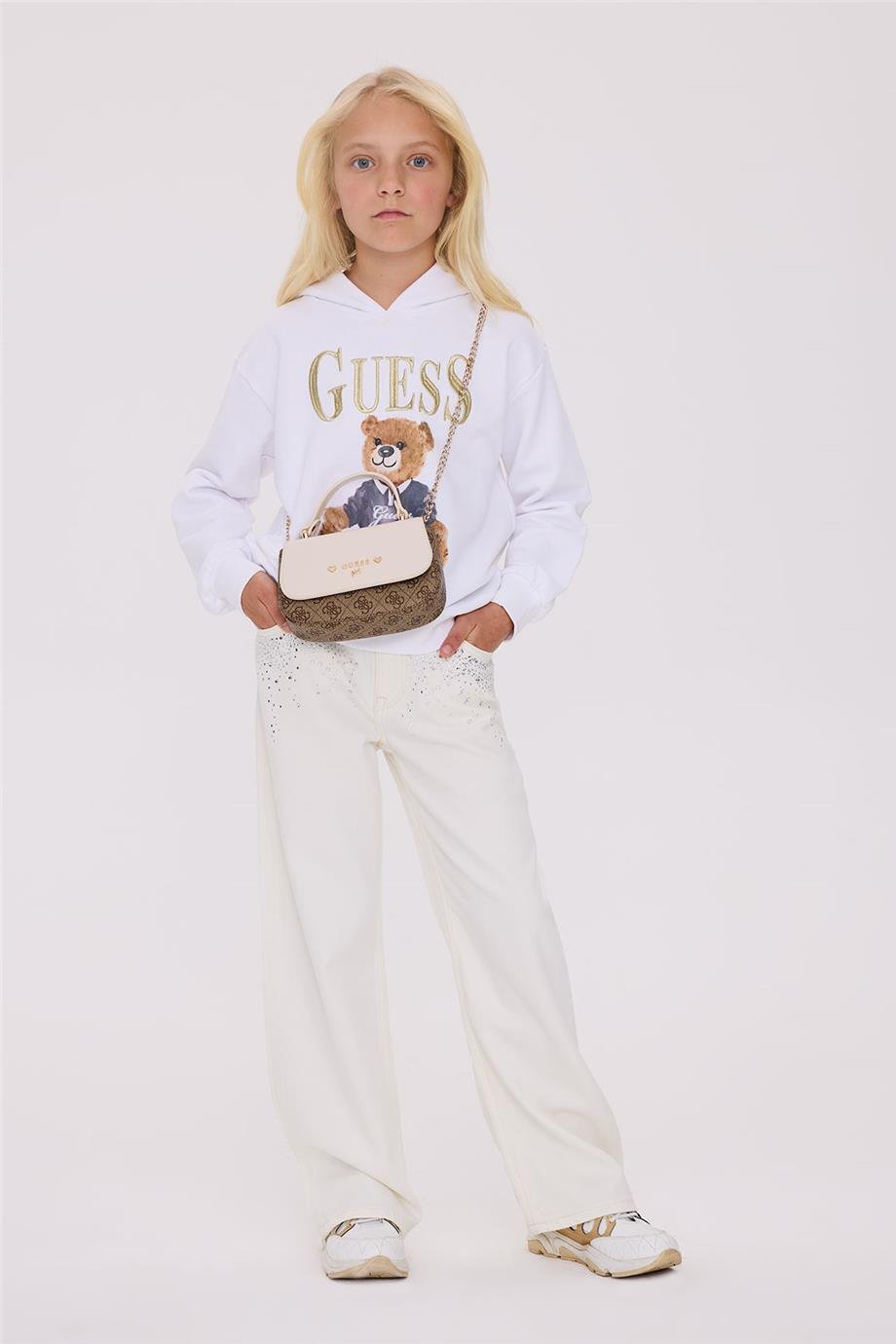 Guess Kız Çocuk Bej Çanta