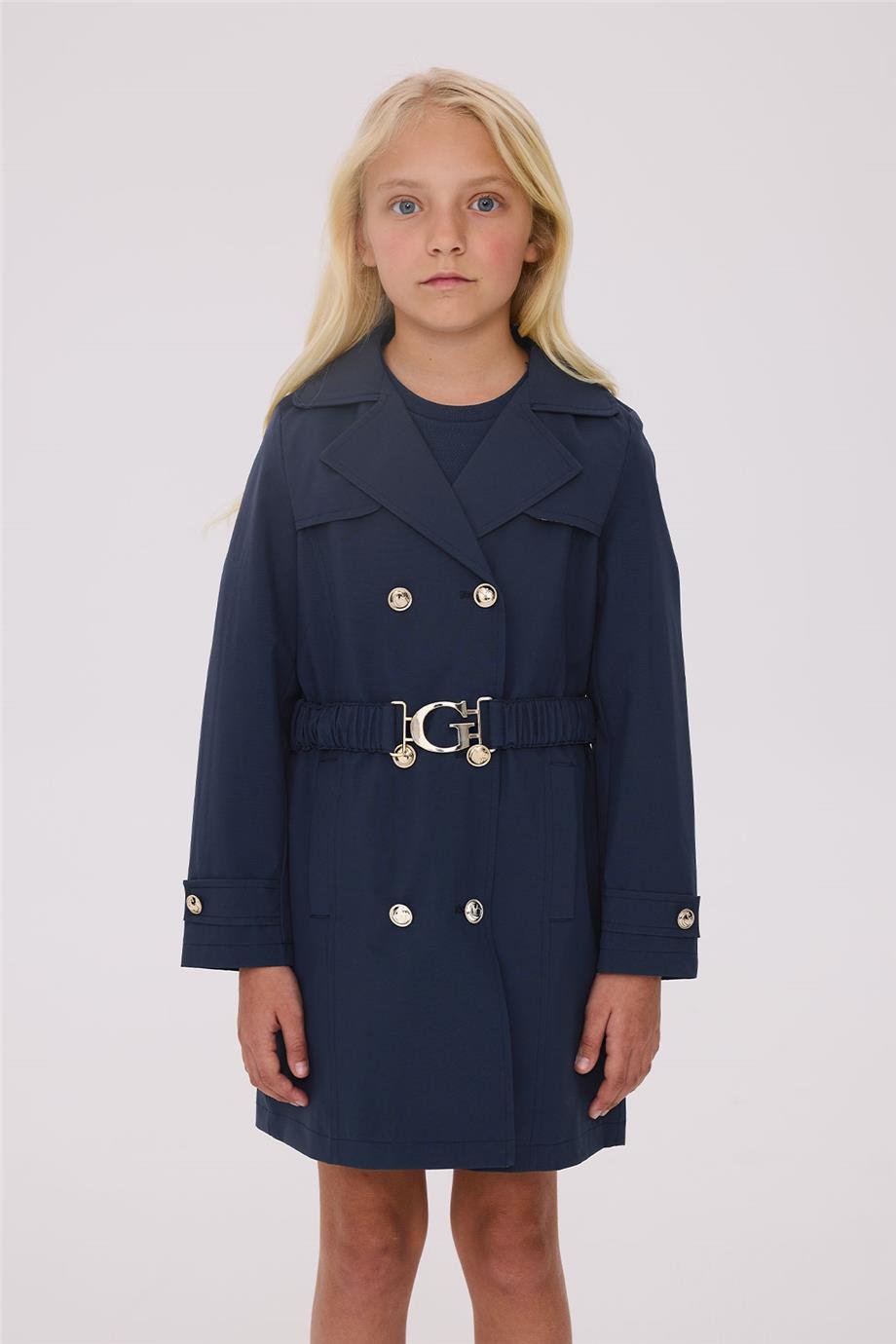 Guess Kız Çocuk Mavi Trench
