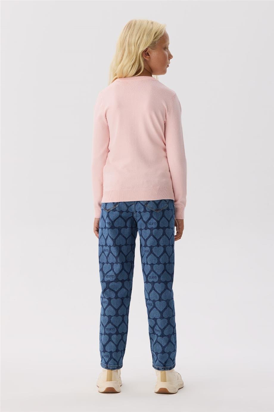 Guess Kız Çocuk Pembe Sweatshirt