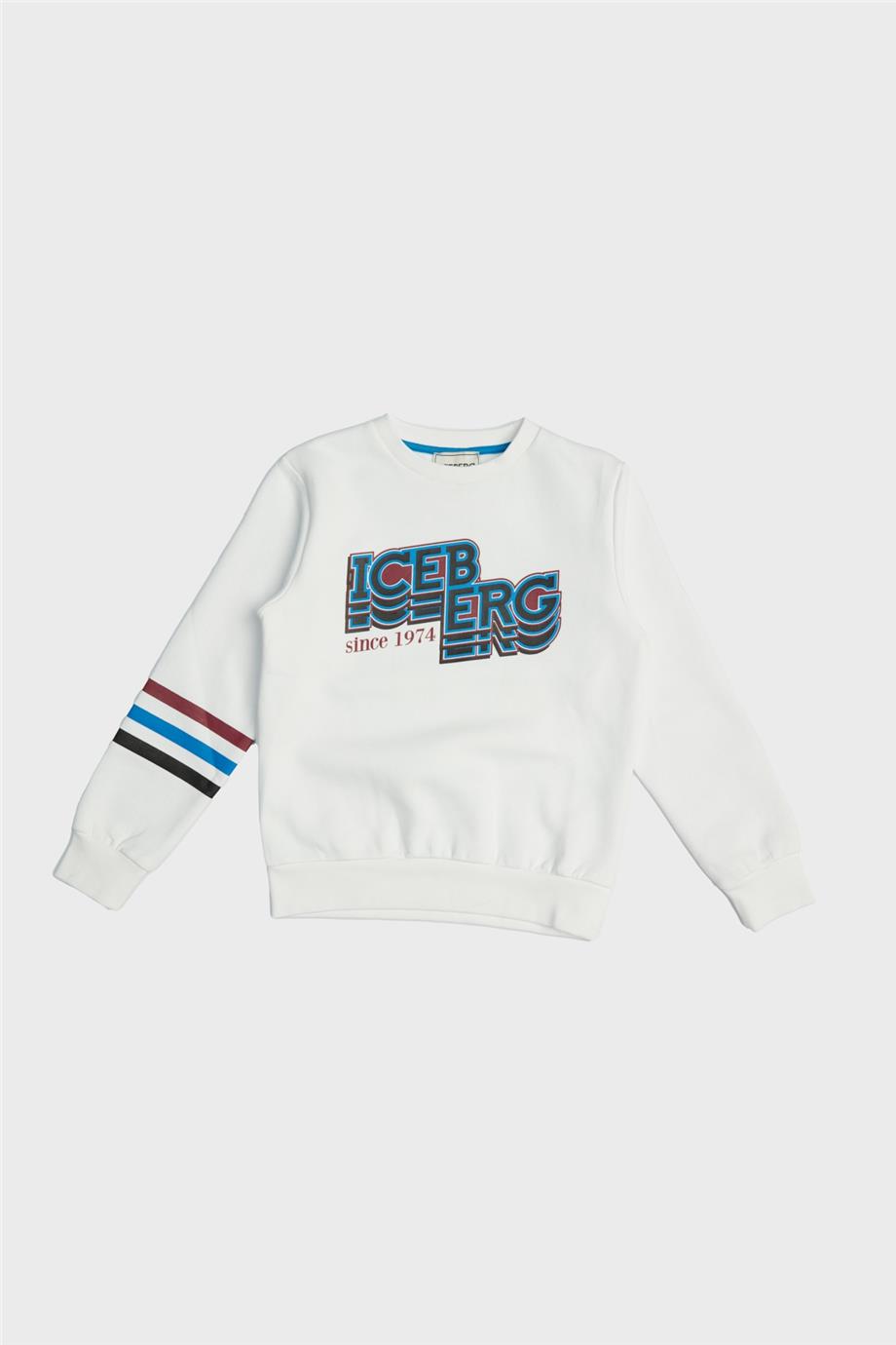 Iceberg Erkek Çocuk Beyaz Sweatshirt