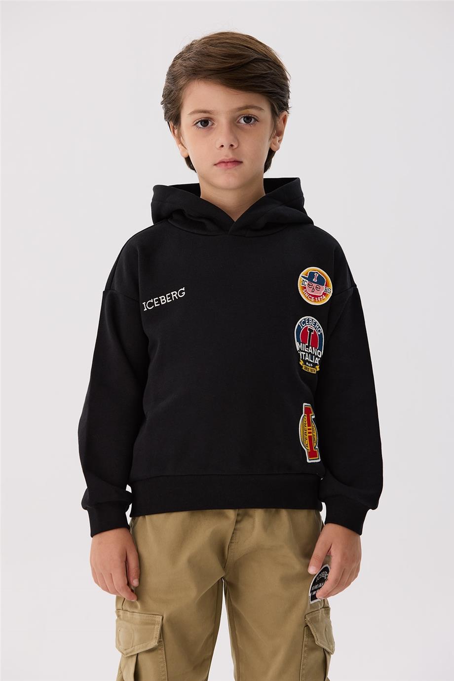 Iceberg Erkek Çocuk Siyah Sweatshirt