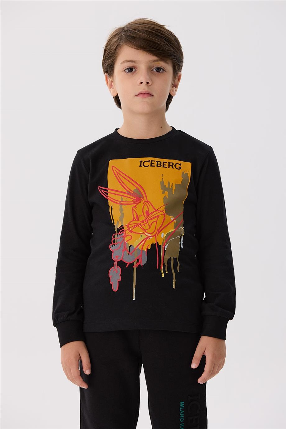 Iceberg Erkek Çocuk Siyah T-Shirt