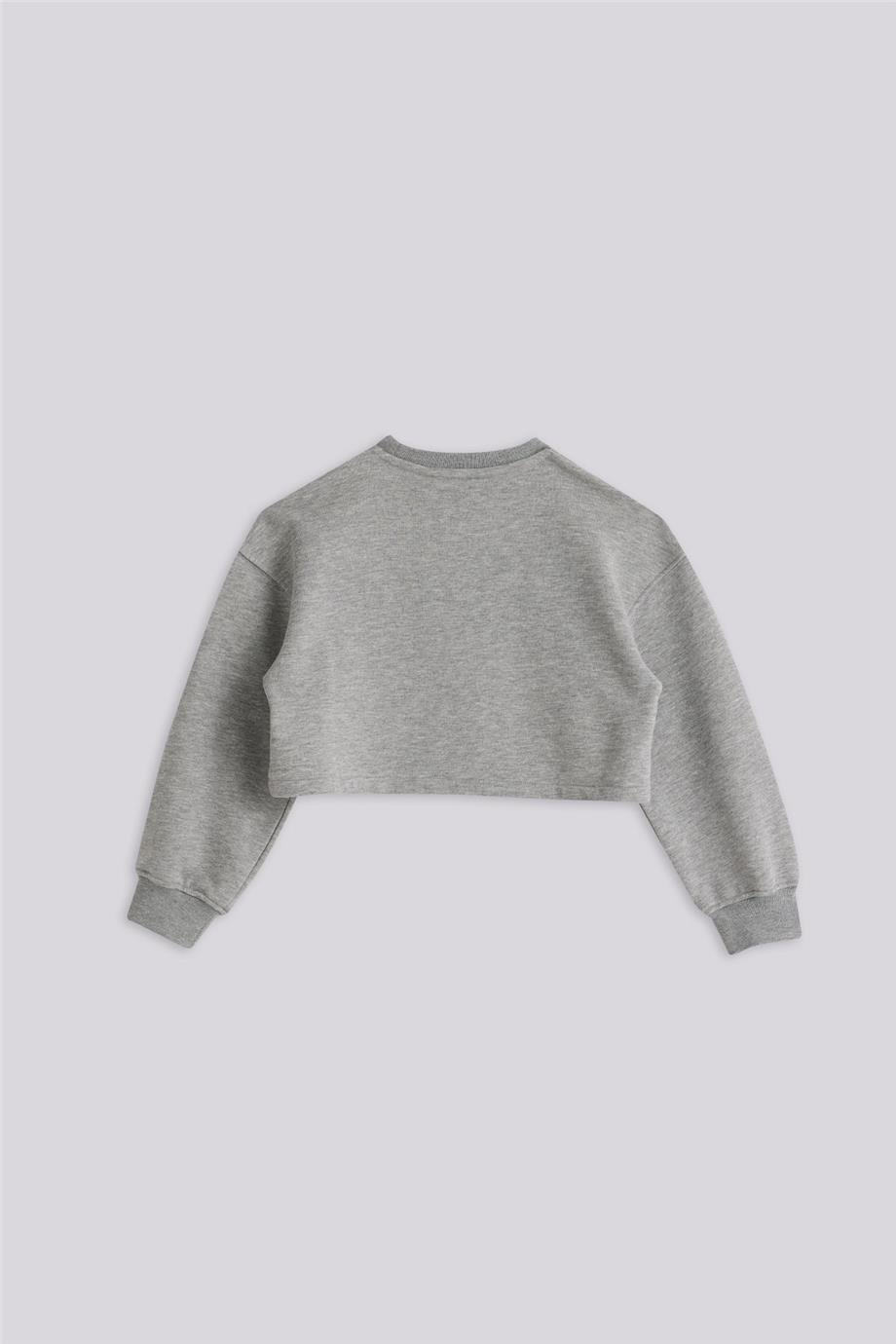 Iceberg Kız Çocuk Gri Melanj Sweatshirt