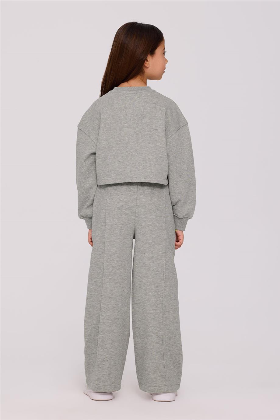 Iceberg Kız Çocuk Gri Melanj Sweatshirt