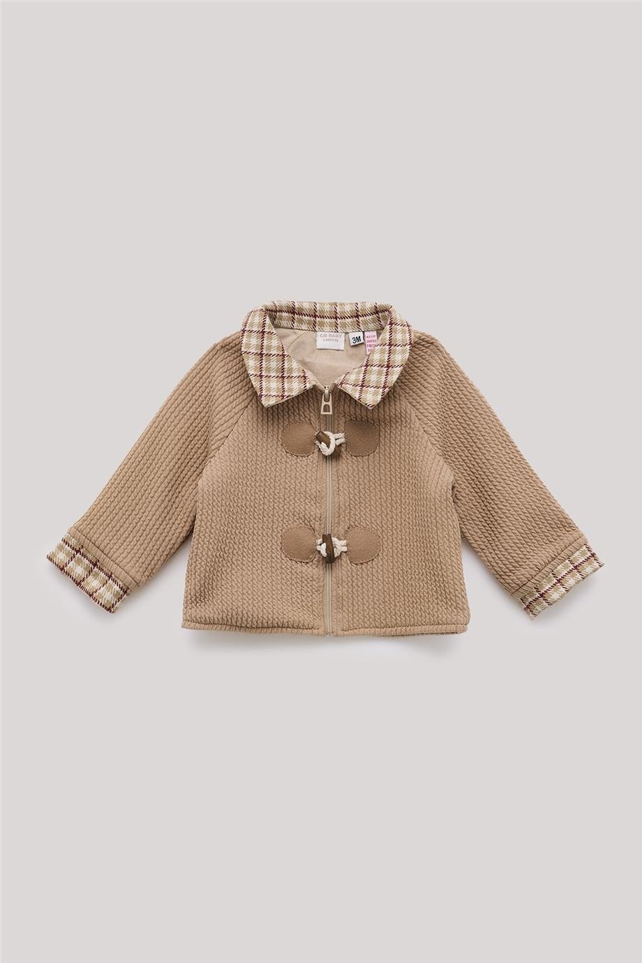Layette Erkek Bebek Bej Eşofman Üstü