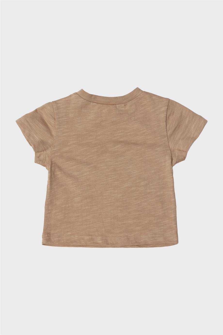 Layette Erkek Bebek Bej T-Shirt