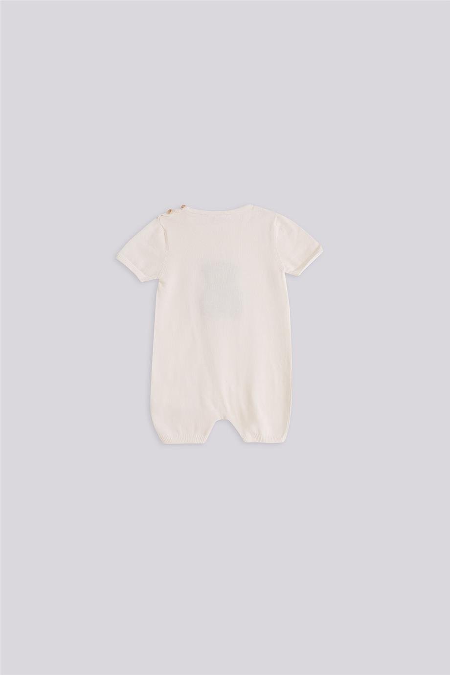 Layette Erkek Bebek Beyaz Tulum