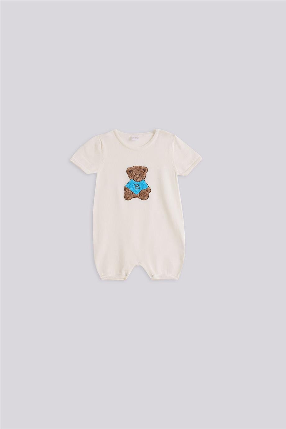 Layette Erkek Bebek Beyaz Tulum