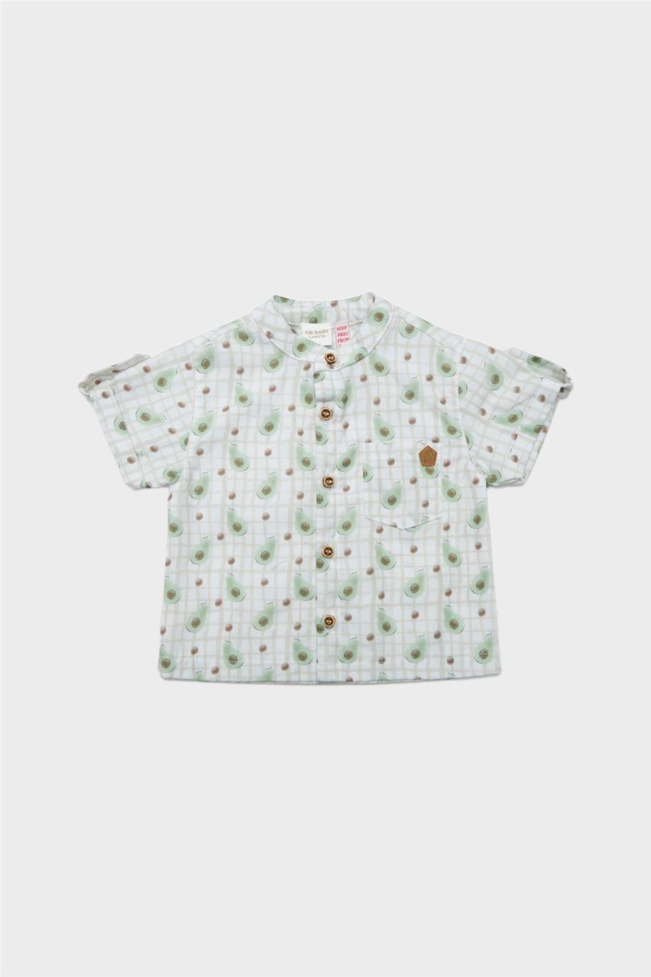 Layette Erkek Bebek Desenli Gömlek