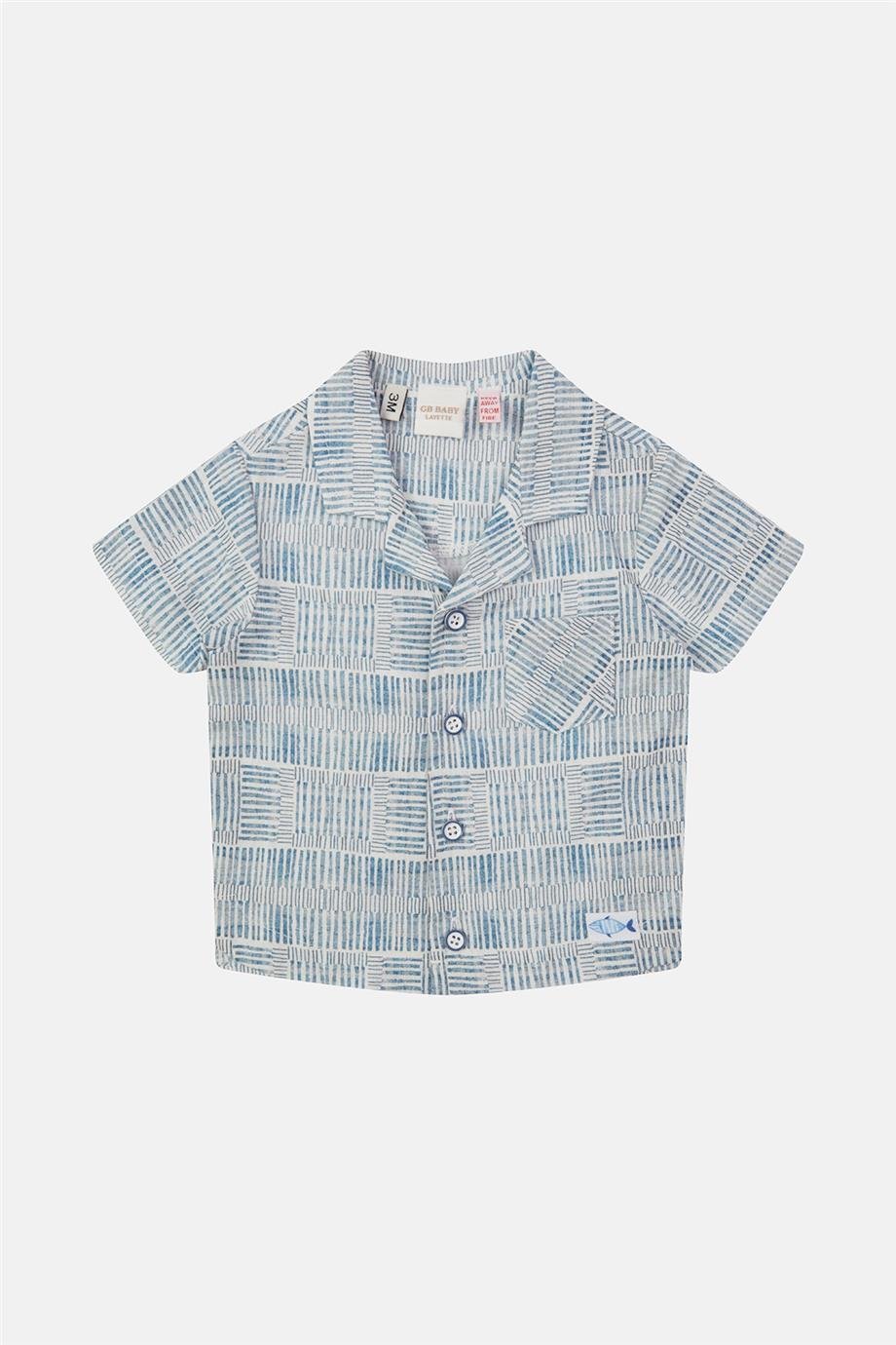 Layette Erkek Bebek Desenli Gömlek