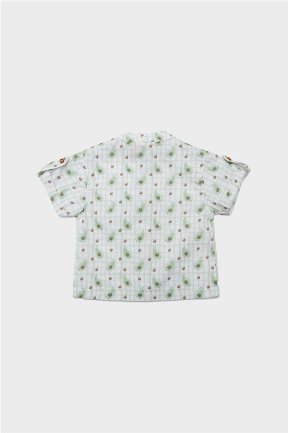 Layette Erkek Bebek Desenli Gömlek
