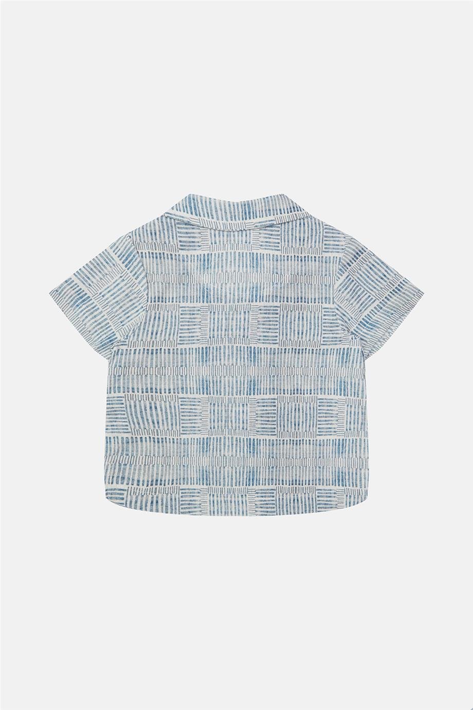 Layette Erkek Bebek Desenli Gömlek