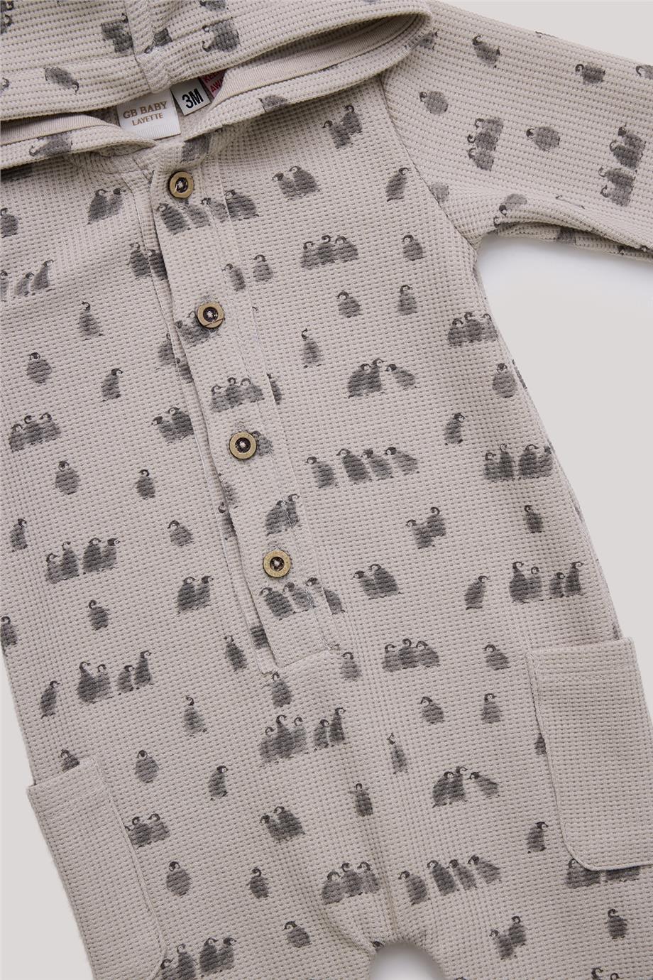 Layette Erkek Bebek Desenli Tulum