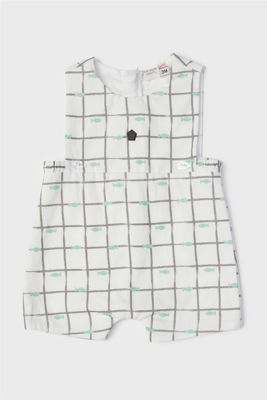 Layette Erkek Bebek Desenli Tulum