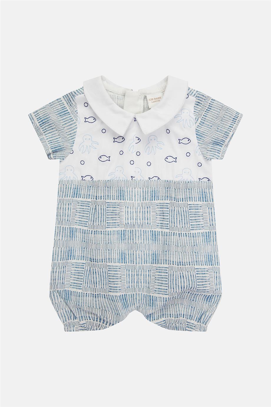 Layette Erkek Bebek Desenli Tulum