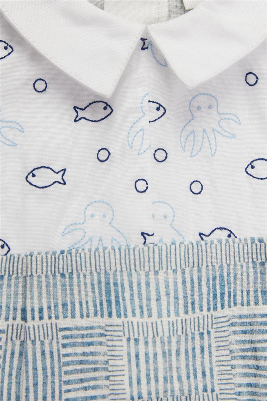 Layette Erkek Bebek Desenli Tulum