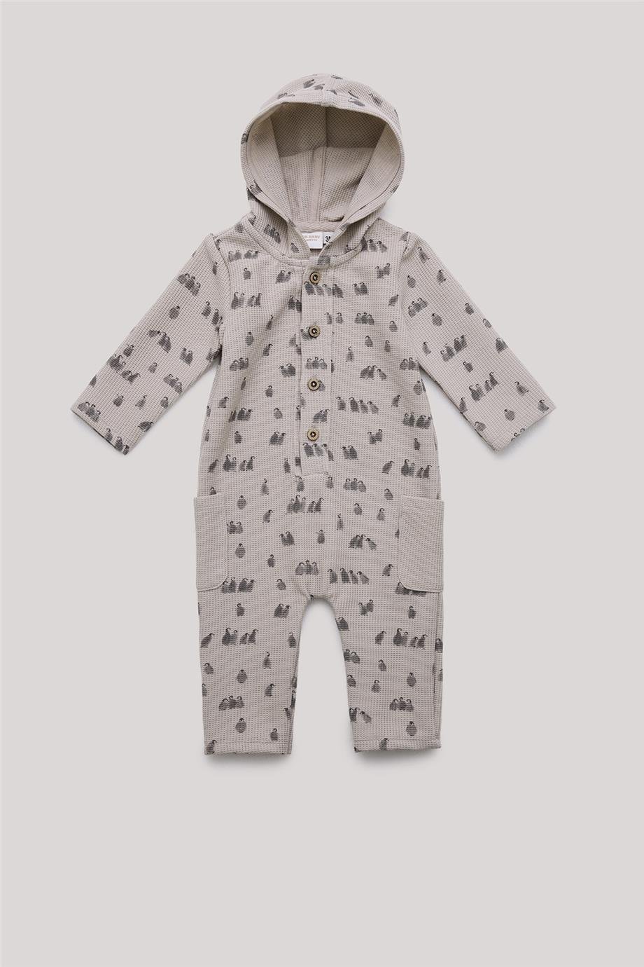 Layette Erkek Bebek Desenli Tulum